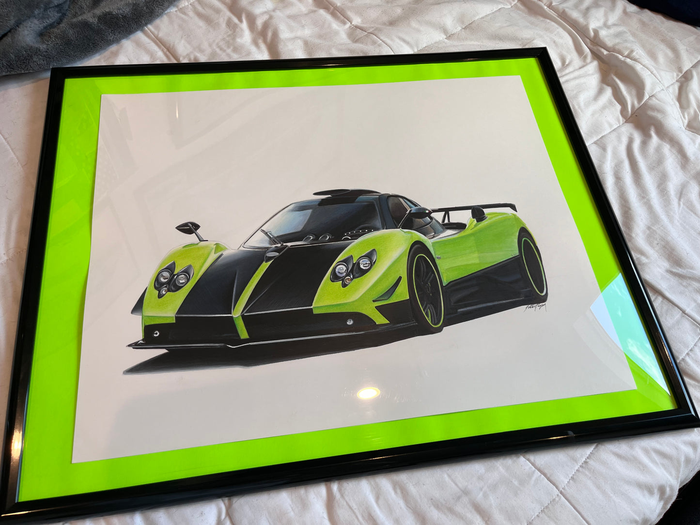 Pagani Zonda Cinque Coupé 5/5 green Original Drawing