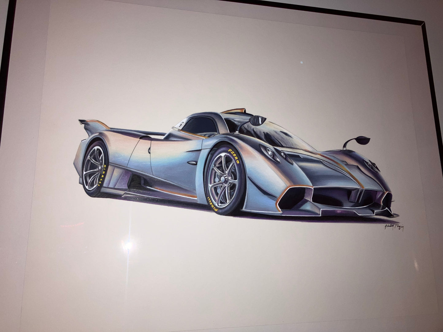 Pagani Huayra R original drawing (concept/prototype model)