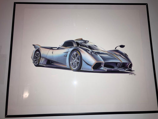 Pagani Huayra R original drawing (concept/prototype model)