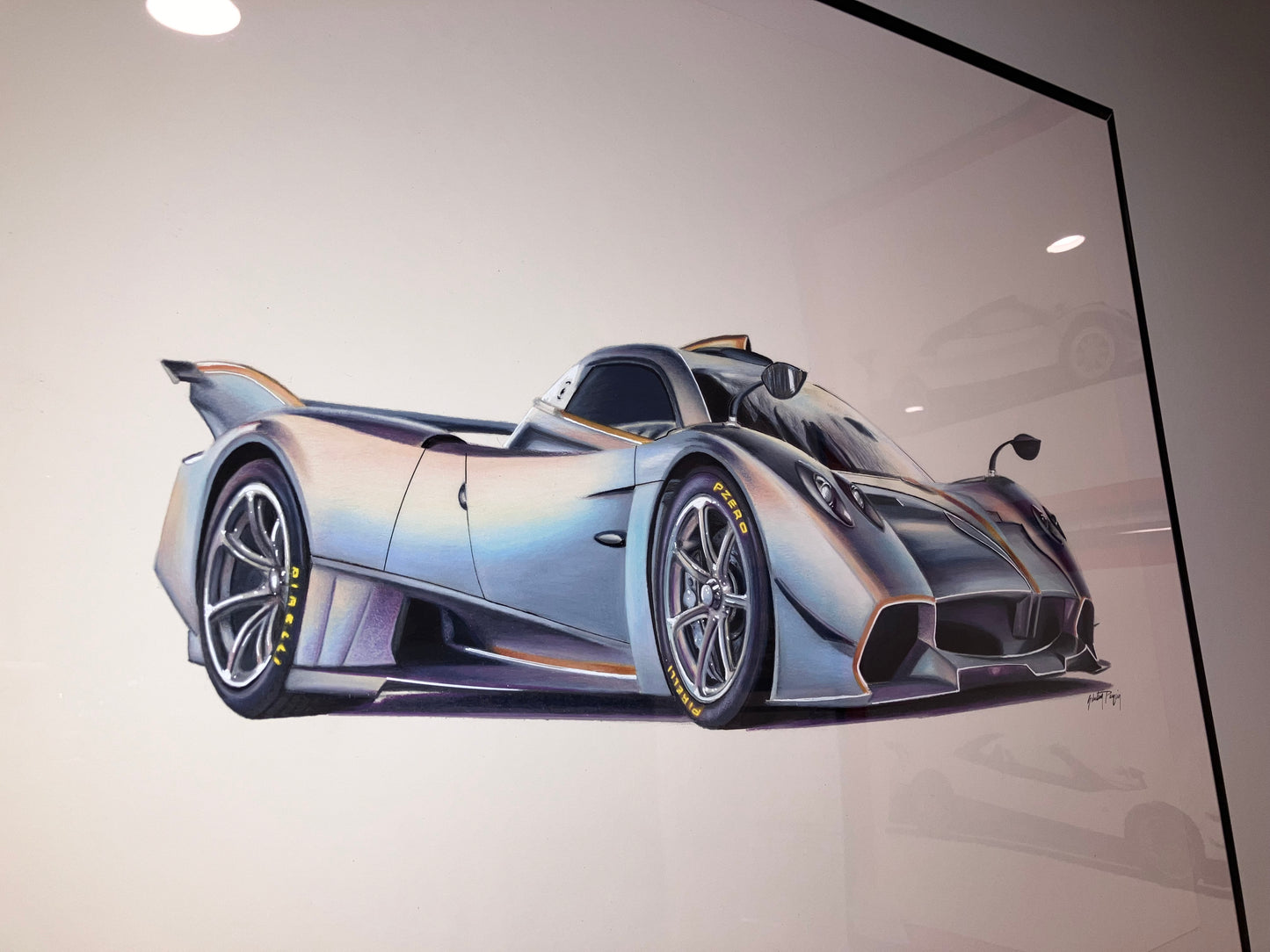 Pagani Huayra R original drawing (concept/prototype model)