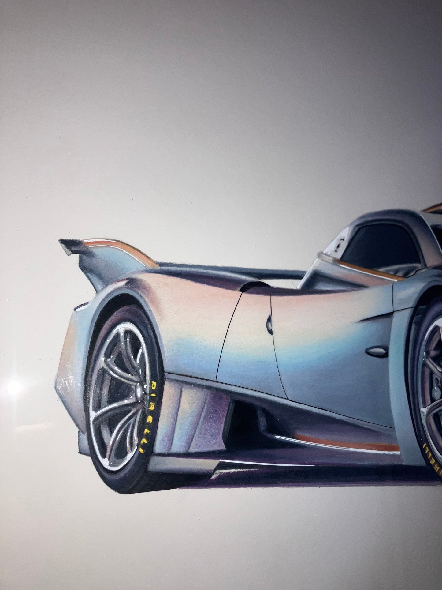 Pagani Huayra R original drawing (concept/prototype model)