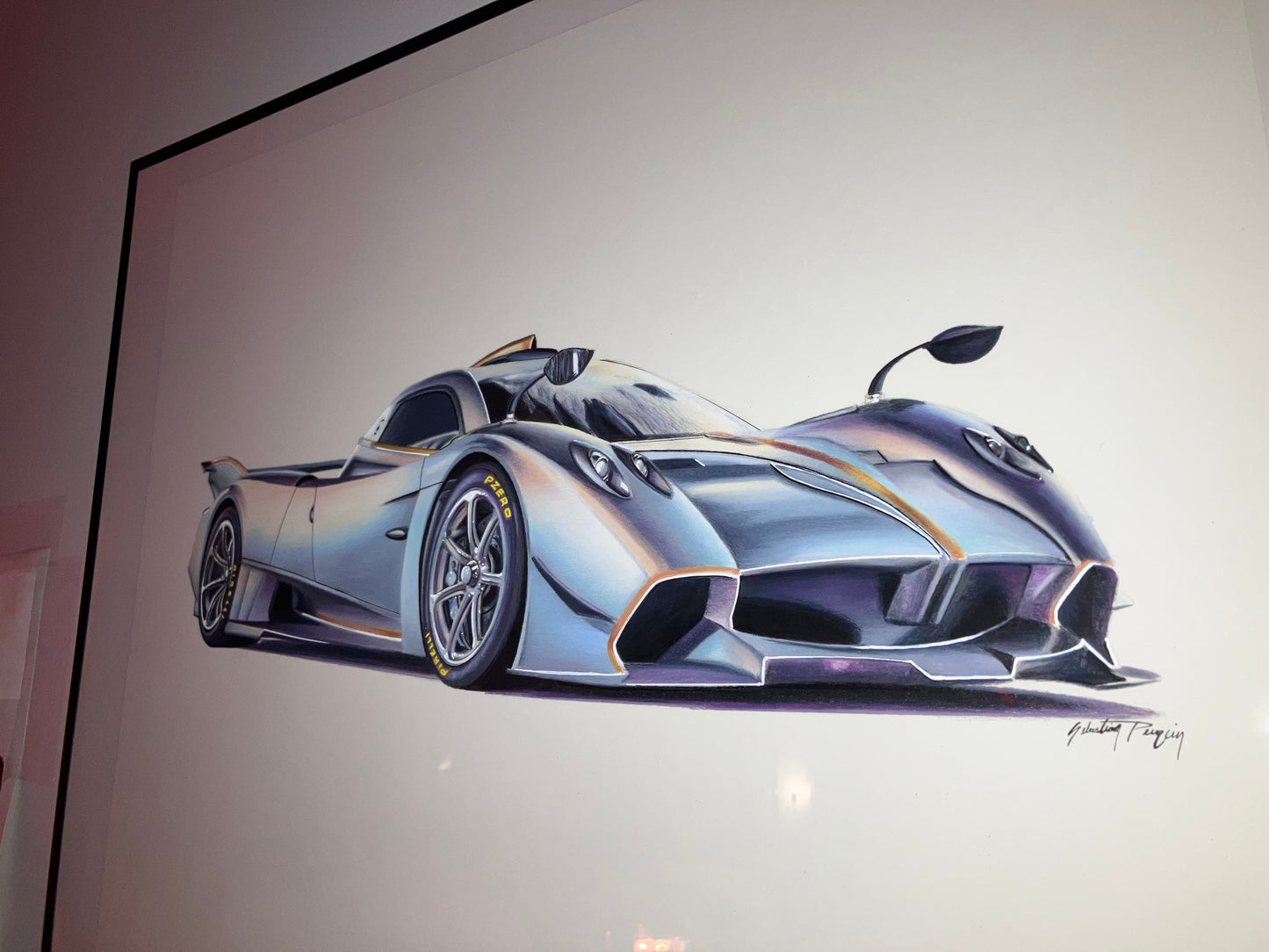 Pagani Huayra R original drawing (concept/prototype model)
