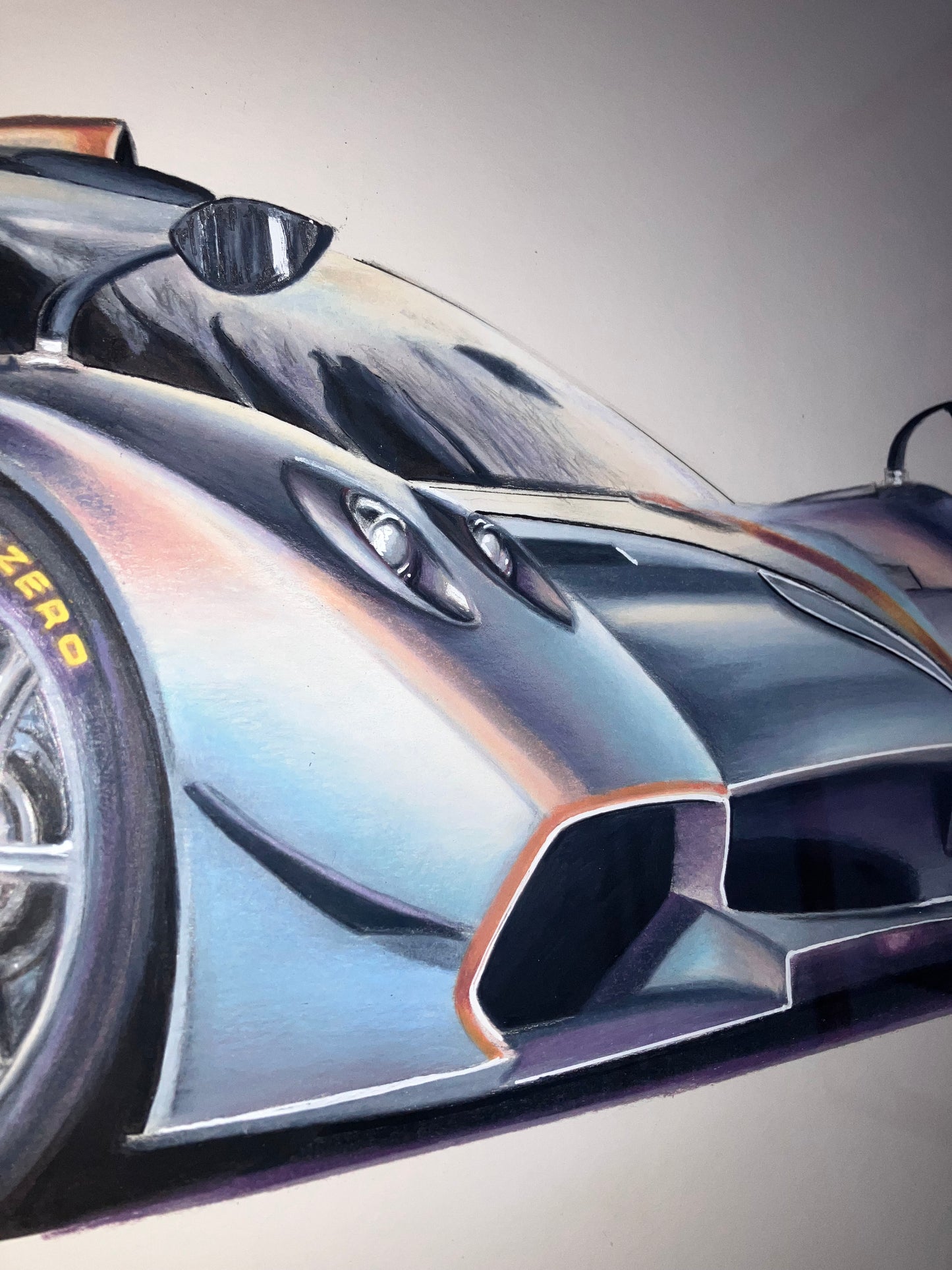 Pagani Huayra R original drawing (concept/prototype model)