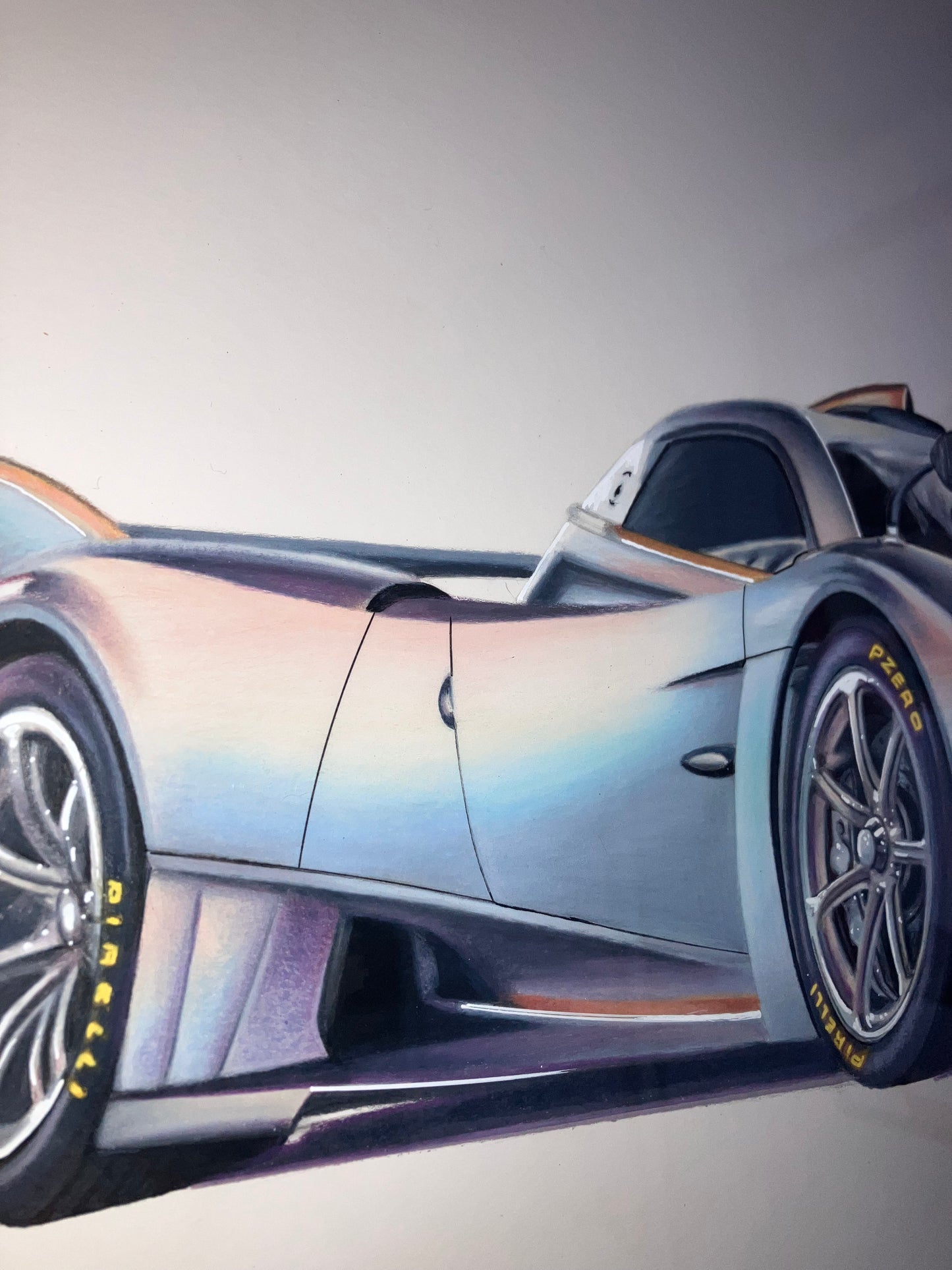 Pagani Huayra R original drawing (concept/prototype model)