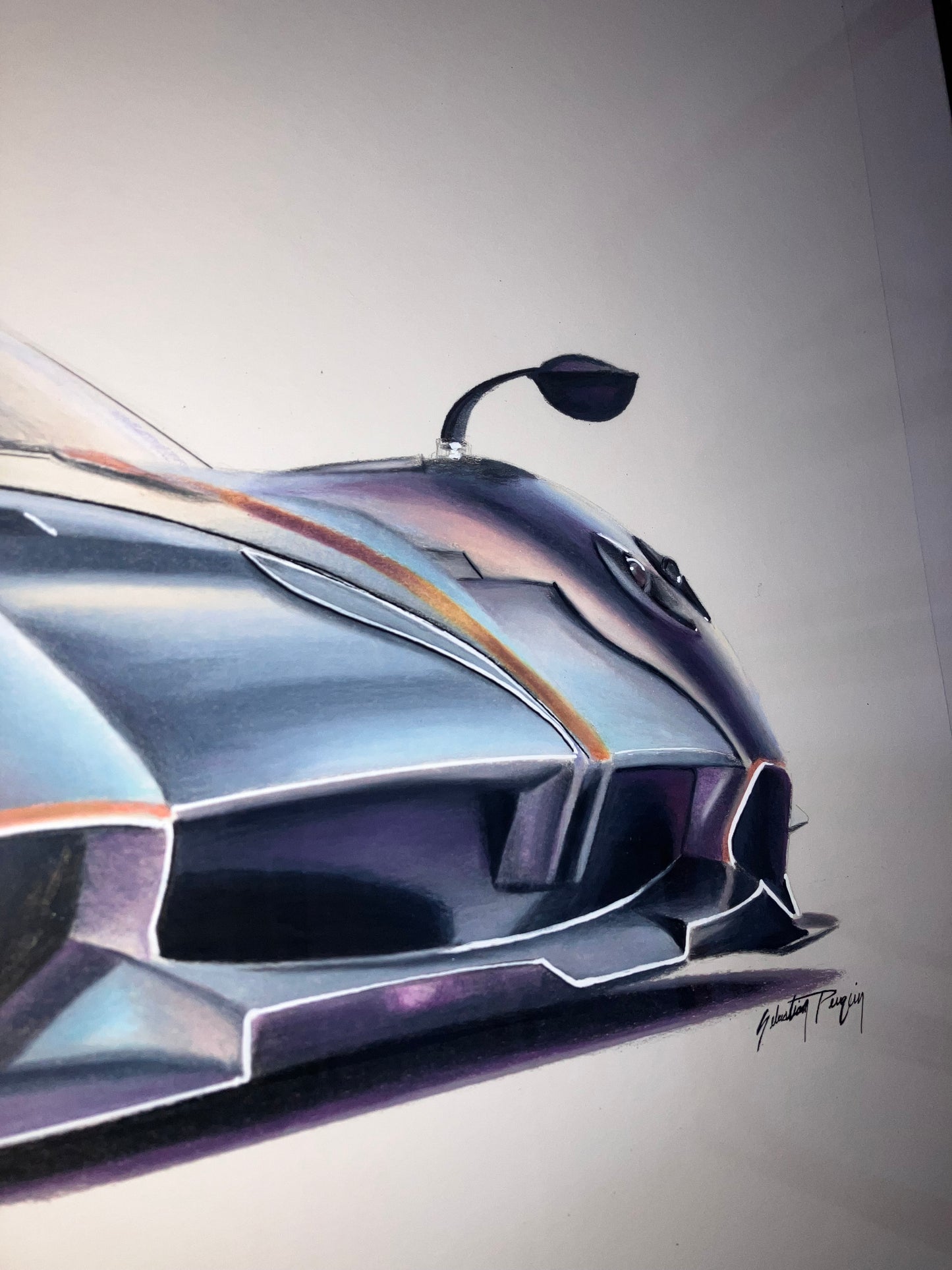 Pagani Huayra R original drawing (concept/prototype model)