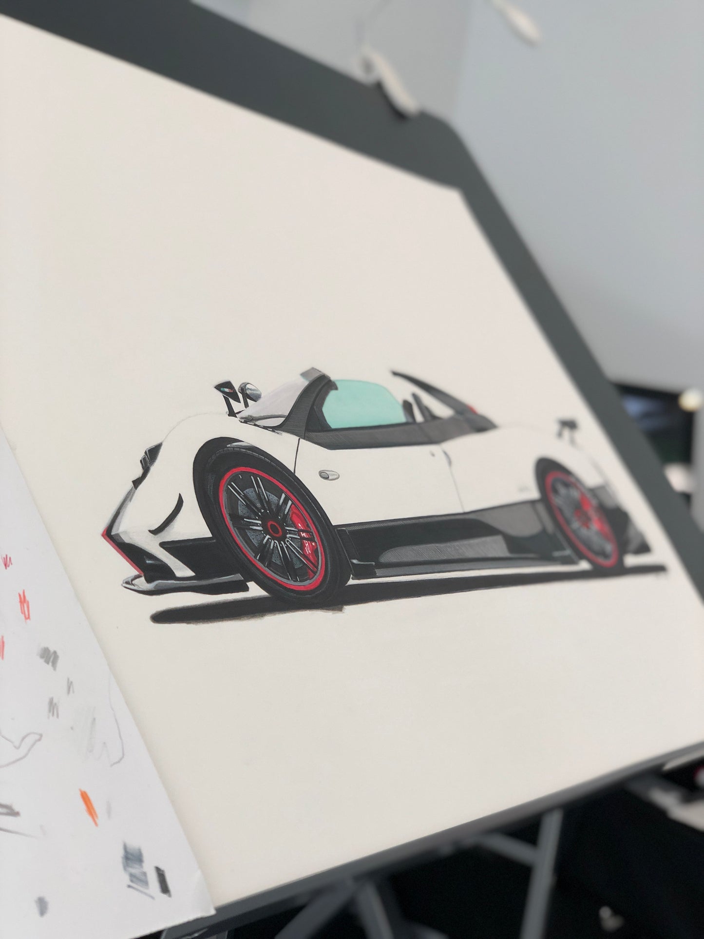 Pagani Zonda Cinque Roadster Original Drawing