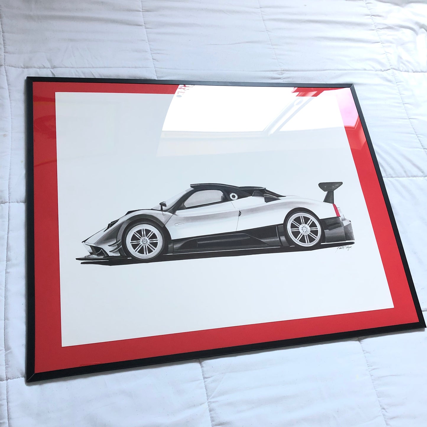 Pagani Zonda R Prototype side view Original Drawing