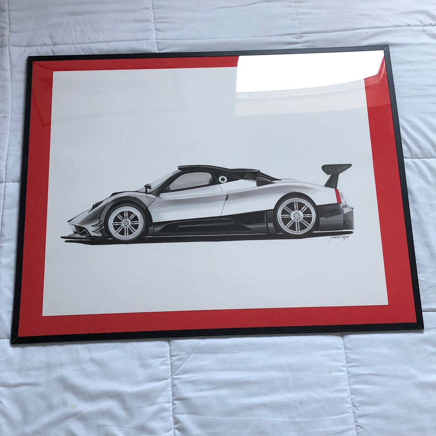 Pagani Zonda R Prototype side view Original Drawing