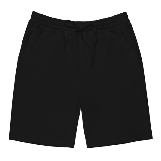 Perquin Designs Classic PD logo Fleece Shorts Black on Black