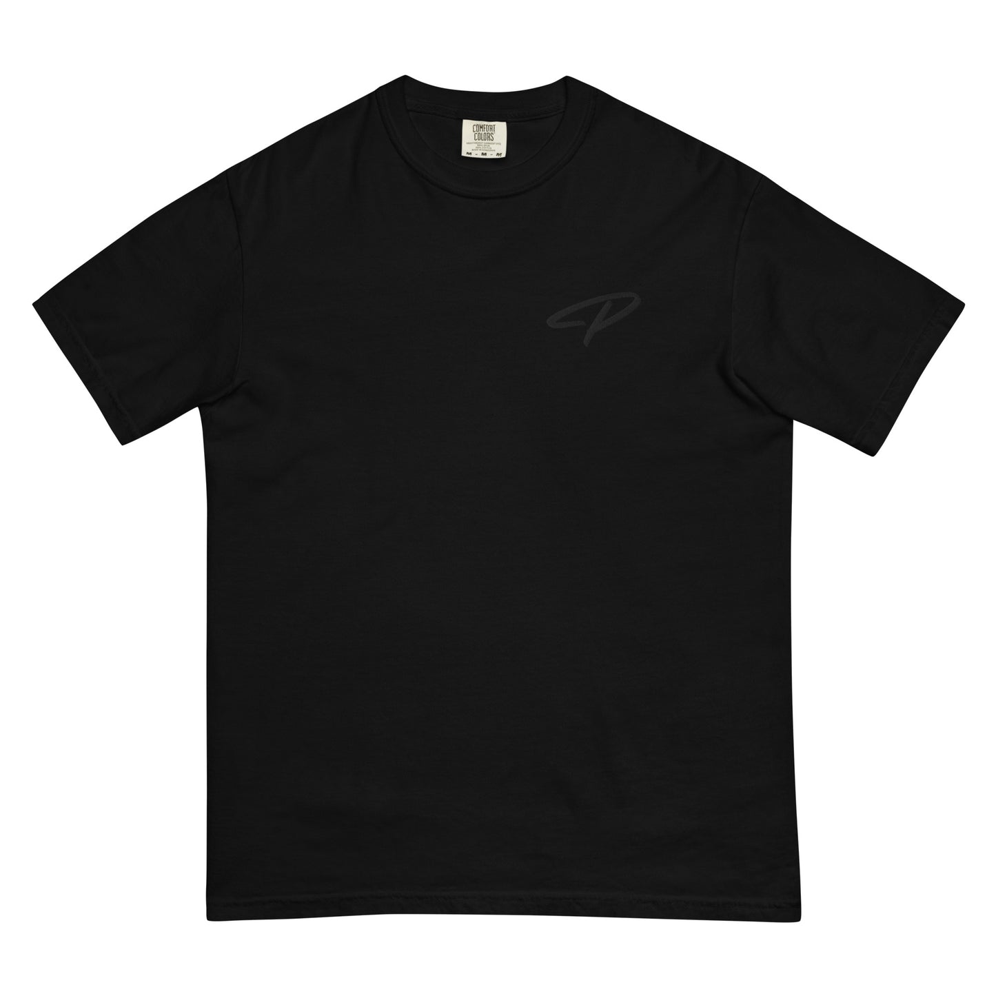 Perquin Designs Modern P black script logo tee