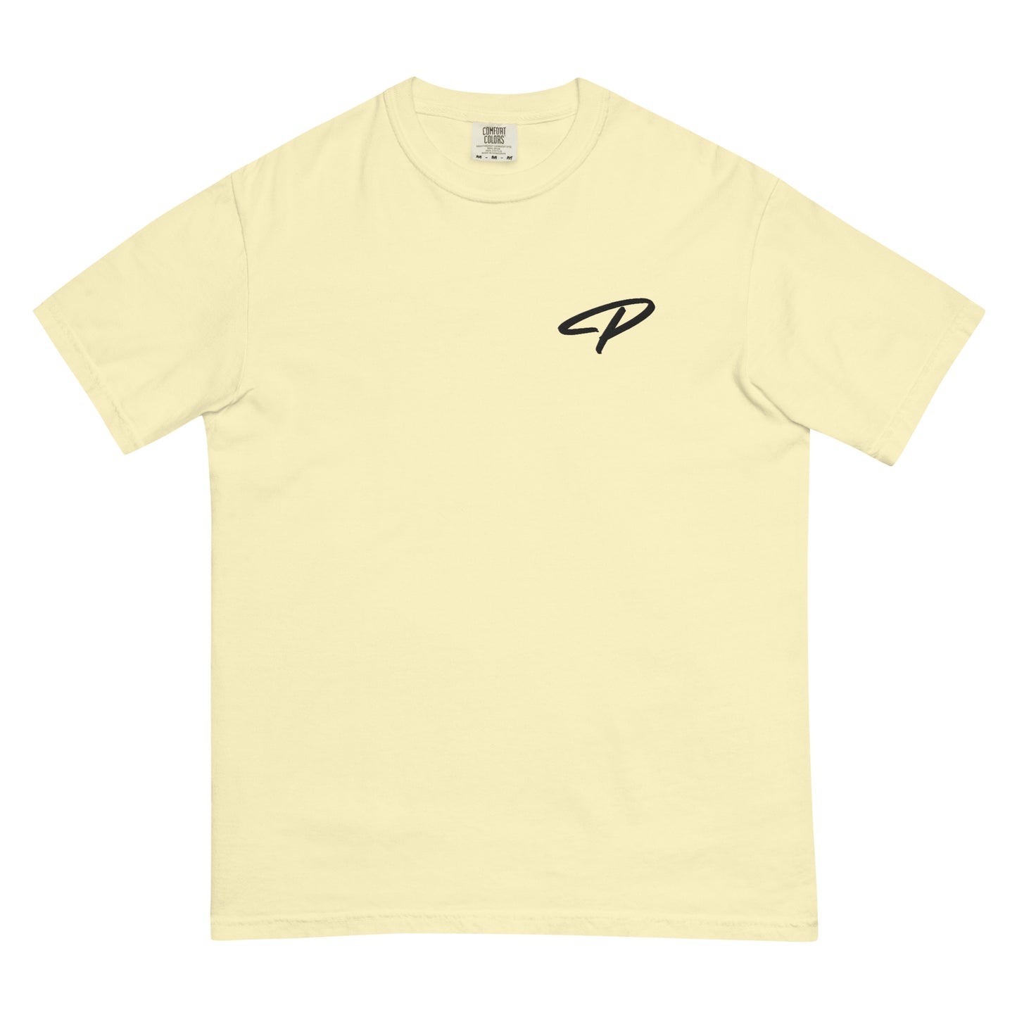 Perquin Designs Modern P black script logo tee