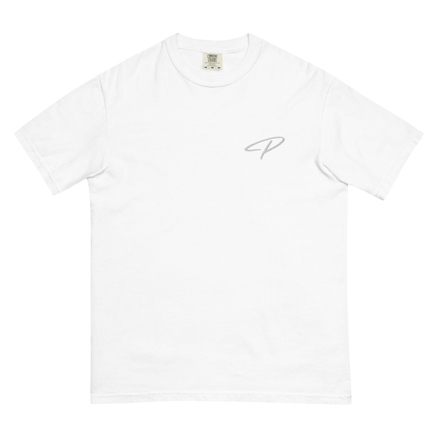 Perquin Designs modern P white logo tee