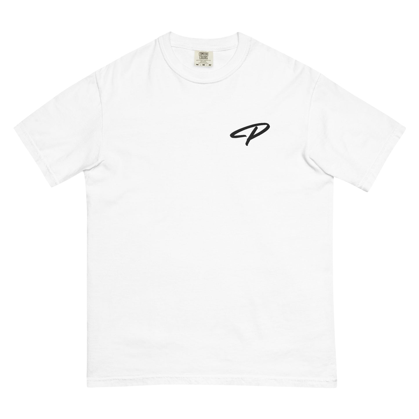 Perquin Designs Modern P black script logo tee