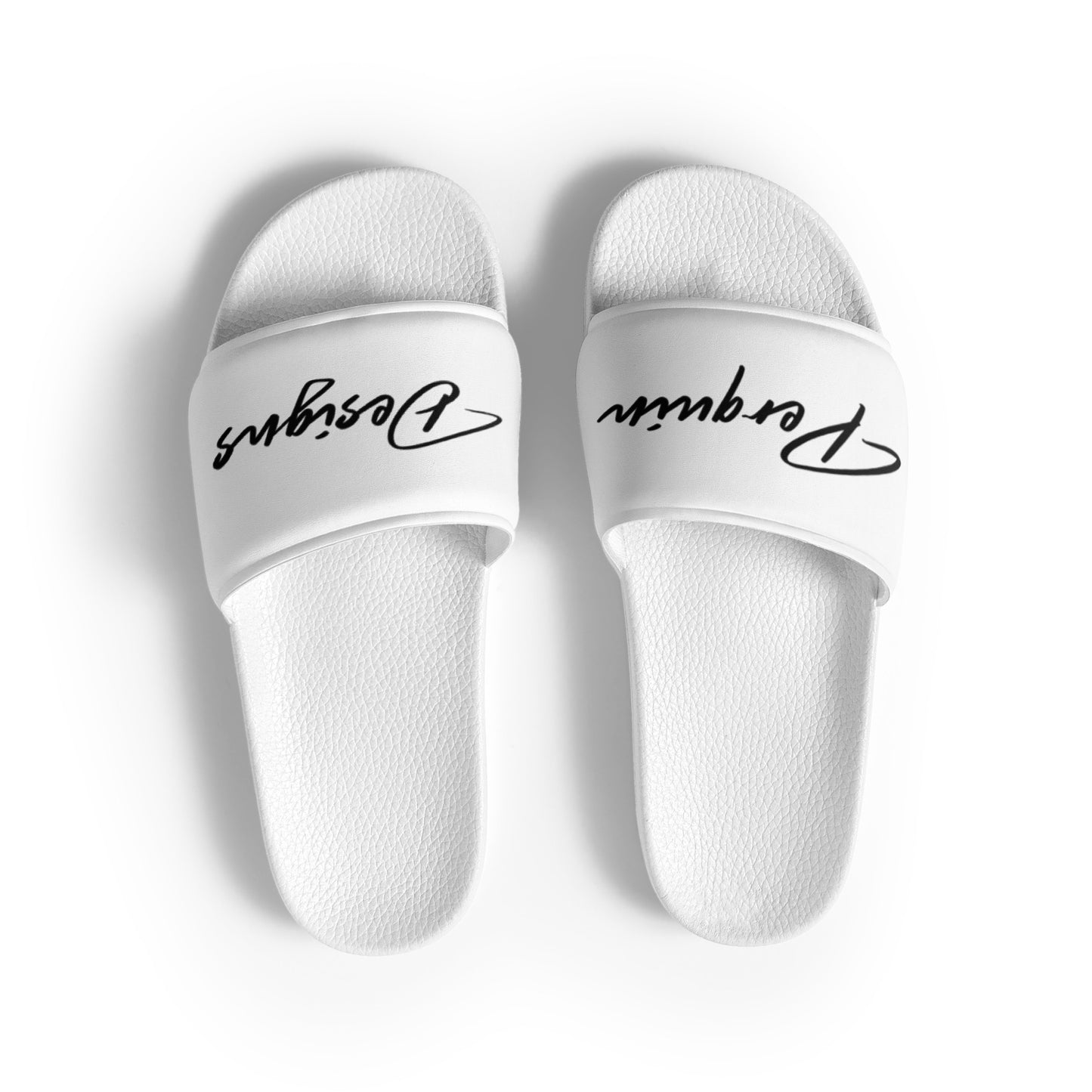 Perquin Designs Modern script logo Men’s slides