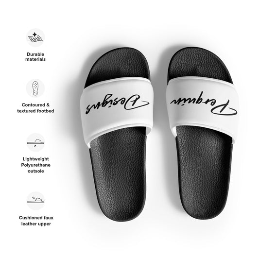 Perquin Designs Modern script logo Men’s slides