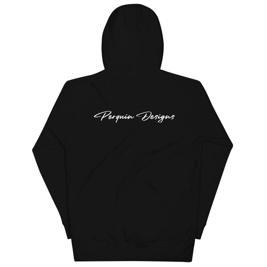 Perquin Designs Modern P logo white script everyday Hoodie
