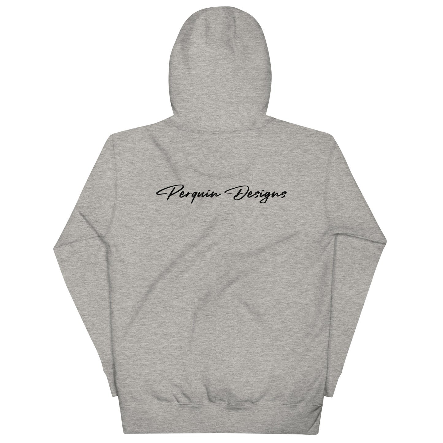 Perquin Designs Modern P black script logo everyday Hoodie