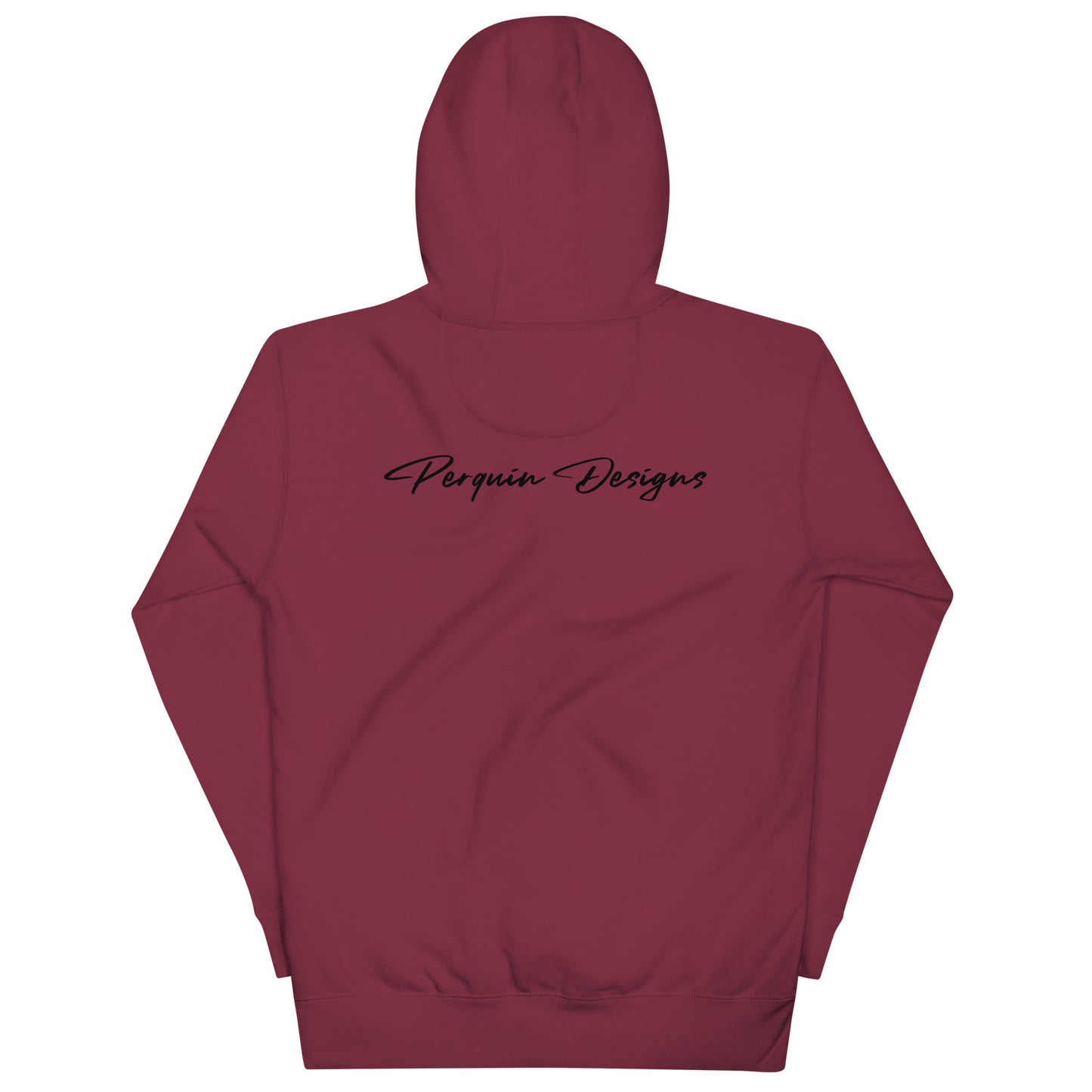 Perquin Designs Modern P black script logo everyday Hoodie