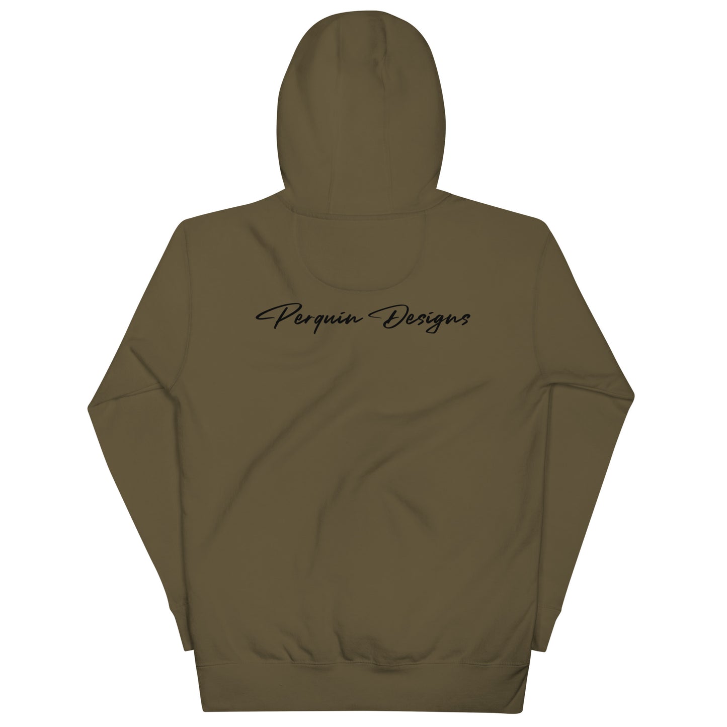 Perquin Designs Modern P black script logo everyday Hoodie