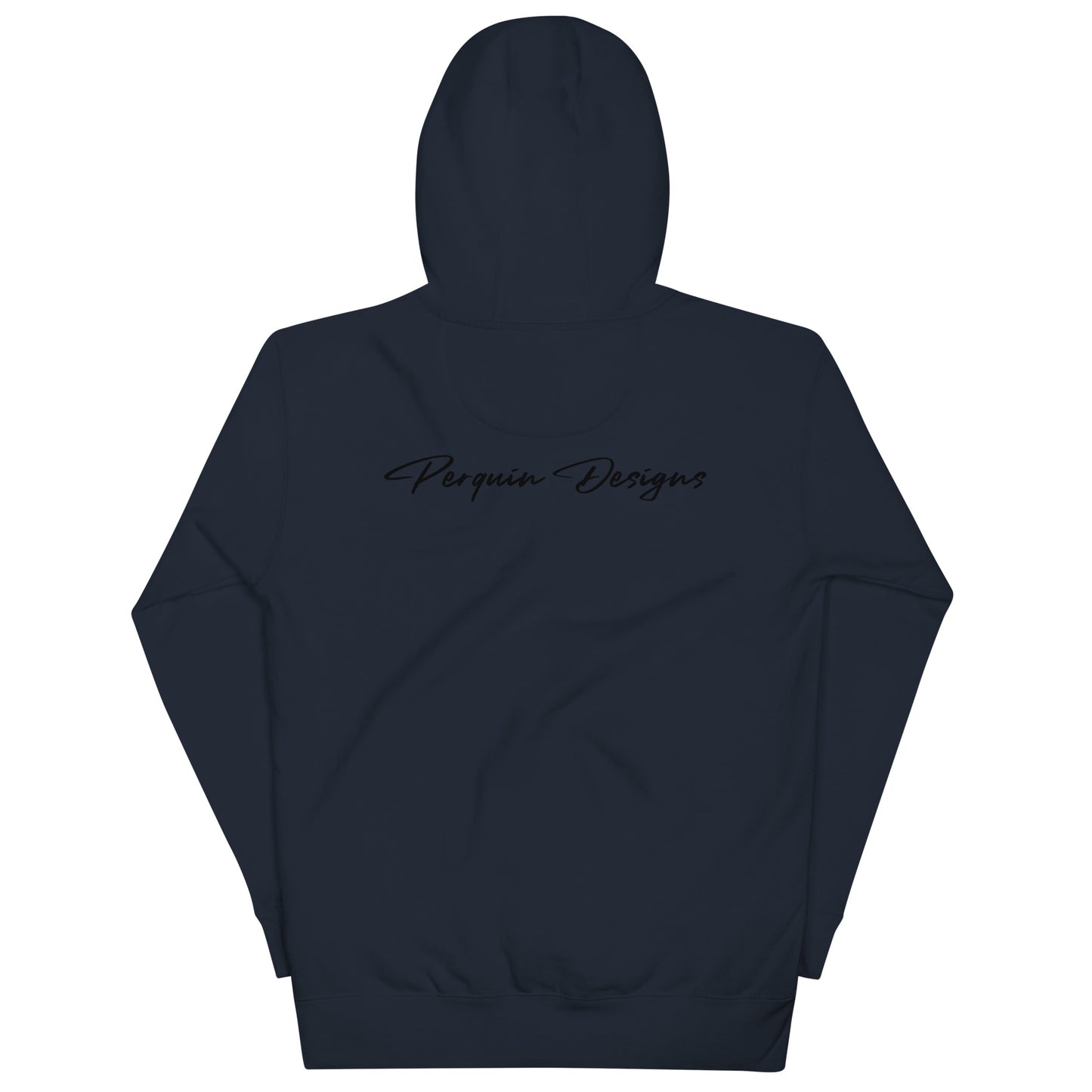 Perquin Designs Modern P black script logo everyday Hoodie