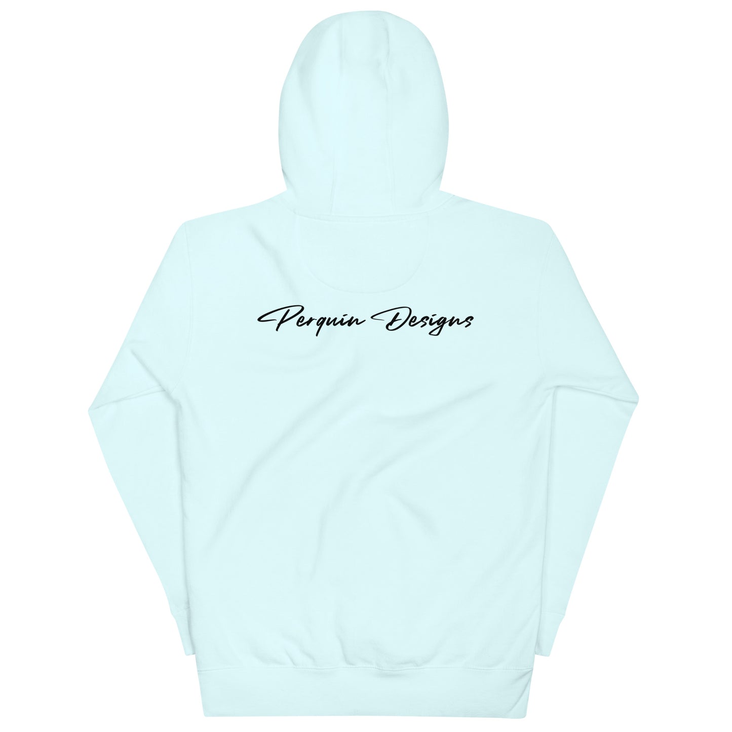 Perquin Designs Modern P black script logo everyday Hoodie