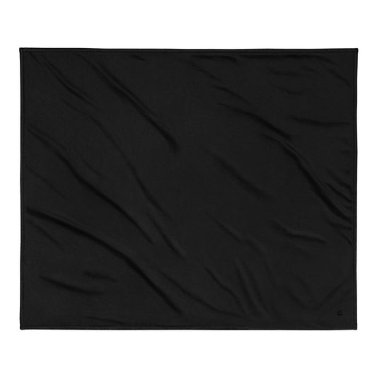 Perquin Designs Classic PD logo Premium sherpa blanket Black on Black