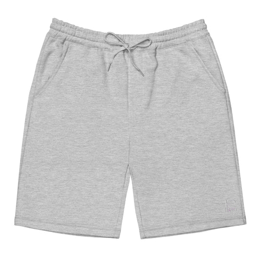 Perquin Designs Classic White logo Men's fleece shorts